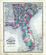 State Maps - South Carolina, Georgia, Florida, Fayette County 1875